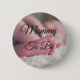 Mama te zijn Leuke Baby Feet Baby shower knop Ronde Button 5,7 Cm
