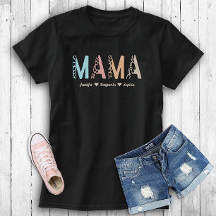Mama tijger gepersonaliseerde moeder cadeau kinder t-shirt