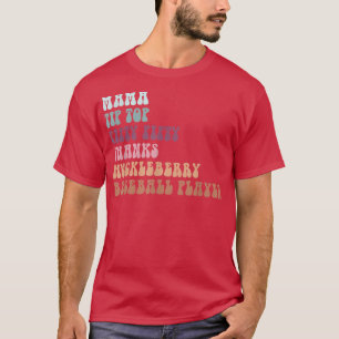 Mama TipTop 50 Bedankt Huckleberry Basebal T-shirt