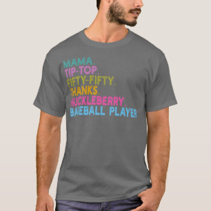 Mama tiptop FiftyFifty bedankt Huckleberry Honkbal T-shirt