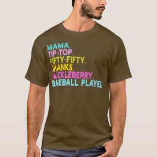 Mama tiptop FiftyFifty bedankt Huckleberry Honkbal T-shirt