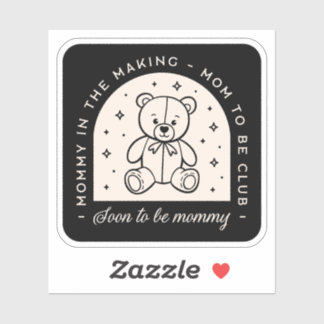 Mama to be club citeert zwangerschapsaankondiging  sticker