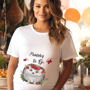 Mama to Be Woodland Hedgehog Baby shower Grote Maat T-shirt