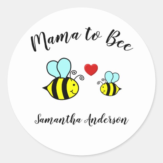 Mama to Bee - Autocollant rond (Devant)