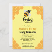 Mama To Bee Baby Douche Uitnodigingen (Voorkant)