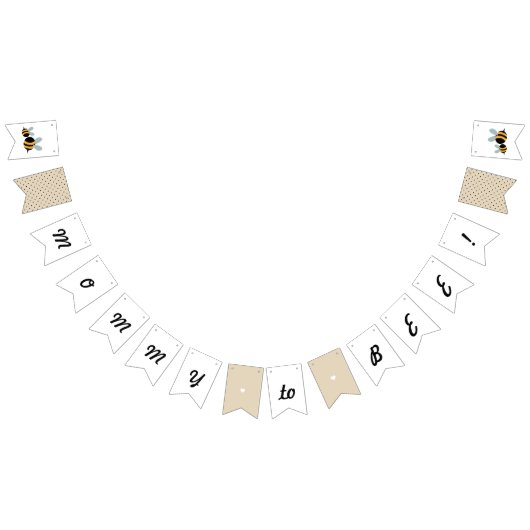"Mama to Bee" Baby shower Banner - Bunting Flag (Alle)
