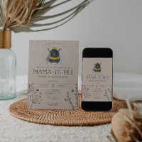 Mama to Bee Baby shower Invitation