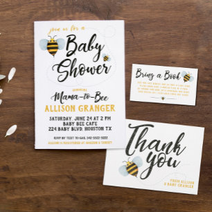 Mama to Bee Baby shower Invitation Kaart