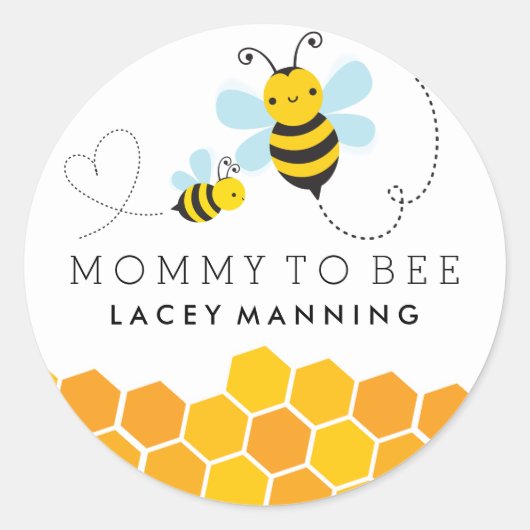 Mama To Bee Baby shower Sticker (Voorkant)