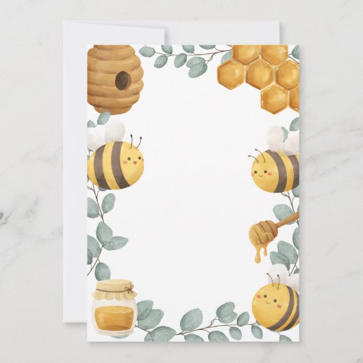 Mama to Bee Fleur sauvage Baby shower Invitation (Dos)