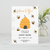 Mama to Bee Fleur sauvage Baby shower Invitation (Debout devant)