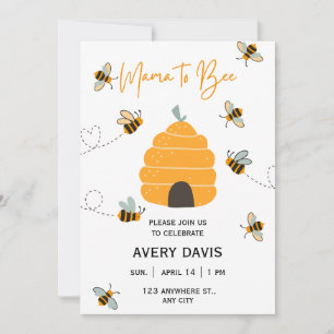 Mama to Bee Fleur sauvage Baby shower Invitation
