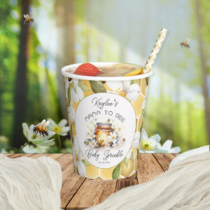 Mama to Bee Flowers and Bees Honey Baby Sprinkle Papieren Bekers