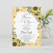 Mama to Bee Genre Neutre Baby shower Invitation (Debout devant)