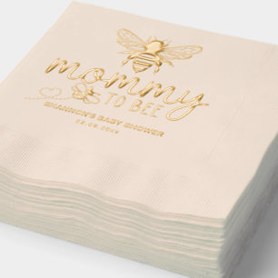 Mama-to-Bee Gold Honeybee Baby shower Luncheon Folie Servetten