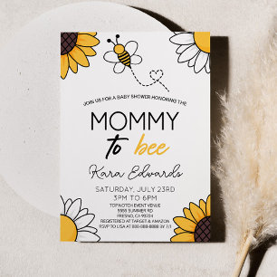 Mama To Bee Honey Bumble Bee Baby shower Kaart