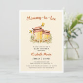 Mama-to-bee Honing en Bijen Baby shower Kaart (Staand voorkant)