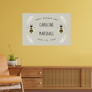 Mama to bee Neutral Baby shower Sign Poster