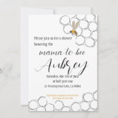 Mama-to-bee Shower-uitnodiging Kaart (Voorkant)