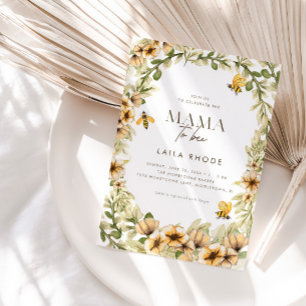 Mama to Bee Spring Baby shower Invitation Kaart