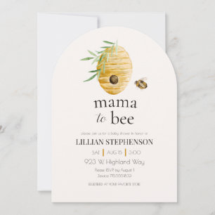 Mama To Bee Waterverf Hommels Baby Shower Kaart