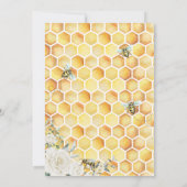 Mama to Bee White Floral Baby shower Invitation (Dos)