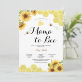 Mama to Bee Wildflower Baby Shower Kaart (Staand voorkant)