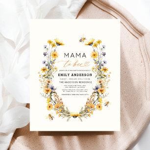 Mama to Bee Wildflower Genderneutraal Baby shower Flyer