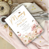 Mama to Bee Wildlfower pastel Floral Baby shower Kaart
