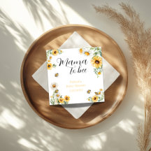 Mama to Bee Yellow flowers Bumblebee Baby shower