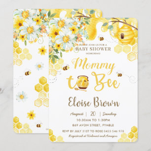Mama to Bee Yellow Genderneutraal Baby shower In Kaart