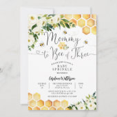 Mama tot bij van drie Baby Sprinkle Shower Kaart (Voorkant)