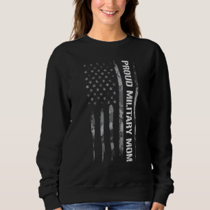 Mama trotse militaire moeder Amerikaanse vlag spre Trui