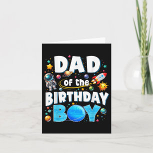 Mama vader van de verjaardag jongen astronaut fami kaart