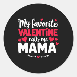 Mama Valentine Schattig Romantisch Valentijnsdag K Ronde Sticker