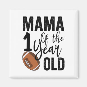 Mama van de 1 jaar oude voetballer 1e jaar verjaar magneet