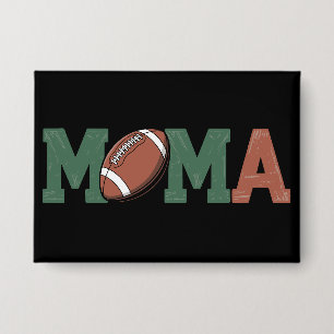 Mama van de 1-jarige voetbal eerste verjaardag button