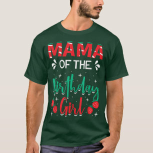 Mama van de aardbei van het meisje van de geboorte t-shirt