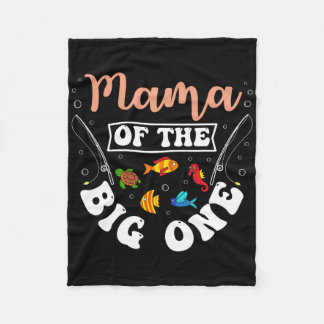 Mama van de Big One Visserij Verjaardagsfeestje Bd Fleece Deken
