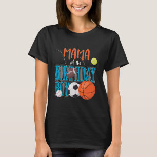 Mama van de Birthday Boy sportt Matching Family T-shirt
