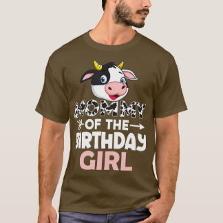Mama van de Birthday Girl Koe Boerderij Koe mama T-shirt
