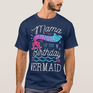 Mama van de Birthday Mermaid Theme Familie Bday Pa T-shirt