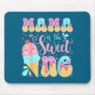Mama van de lieve één ijs 1e verjaardag meisje muismat
