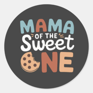 Mama van de lieve kleine Koekjes en melk moederdag Ronde Sticker