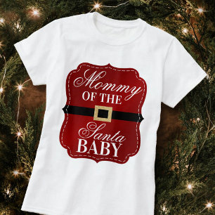 Mama van de Santa Baby Kerst Baby shower T-shirt