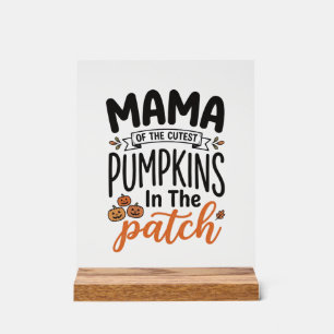 Mama van de schattigste pompoenen herfst shirt ont acryl bord