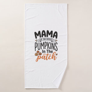 Mama van de Schattigste Pompoenen Herfst Shirt Ont Badhanddoek