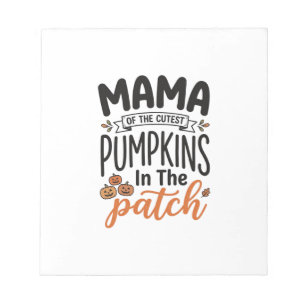 Mama van de schattigste pompoenen herfst shirt ont notitieblok