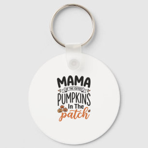 Mama van de schattigste pompoenen herfst shirt ont sleutelhanger