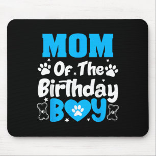 Mama van de verjaardag Dog Paw Family Matching Par Muismat